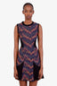M Missoni Black Multicolour Printed Knee-Length Dress Size 0