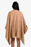 Burberry Tan/House Check Merino Wool Reversible Cape