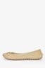 Louis Vuitton White Epi Leather Logo Flats Size 36