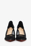 Christian Louboutin Black Suede Mesh Heels Size 38