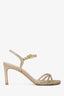 Stuart Weitzman Gold Glitter 'Starla 80' Sandals Size 6.5
