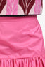 Stella McCartney Pink Nylon Bubble Mini Skirt Size 38