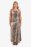 Acne Studios Python Print Maxi Wrap Slip Dress Size 38