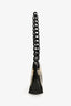 Pre-loved Chanel™ 2003 Black Vinyl 'Coco Window' Pochette Acrylic Chain Strap