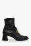 Gucci Black Leather 1955 Horsebit Ankle Boots Size 40