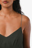 Dries Van Noten Green Rhinestone Embellished Slip Dress Size 38