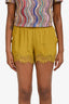 Gold Hawk Olive Green Silk/Lace Shorts Size XS