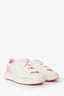 Louis Vuitton White/Pink Leather Time Out Bow Sneakers Size 39