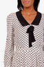 Maje White/Black Bow Detail Long Sleeve Romper Size 36