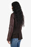 Givenchy Brown Wool Leather Sleeve Jacket Size 40