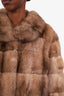 Vintage Brown Mink Fur Short Coat Size 9