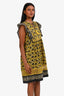 Sea New York Yellow/Blue Paisley Ruffle Sleeve Midi Dress Size 4