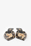 Versace Python Embossed Leather Pointed Toe Mule Size 38