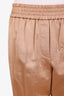 Brunello Cucinelli Brown Cotton Pleated Straight Leg Pants Size 6
