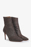 Aquazzura Multi Metal Glitter Ankle Boots Size 36