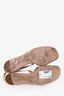 Chloe Nude Scalloped Buckle Sandals Size 37