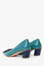 Roger Vivier Teal Blue/Navy Patent Leather Buckle Pumps Size 8.5