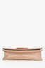 Prada Beige Vitello Move Triangle Plaque Flap Card Holder