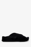 Jil Sander Black Fur Slides Size 38