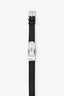 Hermès Stainless Steel Black Leather Double Tour Strap Kelly 2 Diamond Watch
