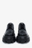 Prada Black Monolith Brushed Leather Lace-up Shoes 37.5