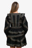 Ulla Johnson Black/Multicolour Cotton Embroidered Long Sleeve Mini Dress Size 8