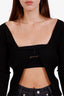 Jacquemus Black Ribbed La Maille Pralù Longue Logo Sweater Size 36