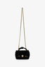 Pre-loved Chanel™ 2021+ Black Velvet Micro Bowling Bag