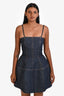 Fendi Dark Blue Denim 'FF' Bustier Mini Dress Size 36