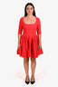 Greta Constantine Red Flared 'Elle' Mini Dress Size M