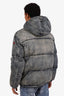 Diesel Blue Cotton Denim Puffer Jacket Size 50 Mens