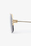 Bottega Veneta Black/Gold Aviator Sunglasses