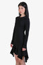 Givenchy Black Ruffle Mini Dress Size S
