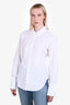 Frame White Cotton Back Waist Tie Button Down Shirt Size S