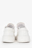 Ganni White Leather Sporty Mix Monochrome Sneakers Size 36