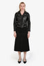 Maison Margiela MM6 Black Wool Blend Maxi Skirt 38
