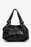 Jimmy Choo Black Patent Leather Mahala Shoulder Bag