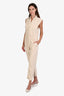 Ba&sh Cream Denim Sleeveless Jumpsuit Size 38