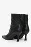 Stuart Weitzman Black Leather Square-to-Pointed Toe Heeled Ankle Boots Size 4.5