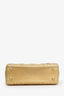 Christian Dior 2016 Gold Metallic Calfskin Cannage Small Lucky Badges My Lady Dior with Strap