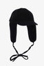 Miu Miu Black Velvet Hat With Ear Flaps Size M