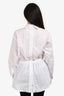 Prada 2018 White Cotton Double Sided Button Down Cinched Waist Shirt Size 36