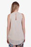 Brunello Cucinelli Beige Linen Silk Sequin Detailed Lined Tank Size M