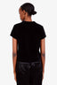 Alexander Wang Black Velour Crystal Embellished T-Shirt Size S