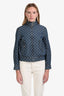 Gucci Light Blue Jacquard Interlocking GG Printed Denim Jacket Size 40