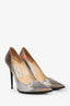 Jimmy Choo Gunmetal Metallic Heels Size 38
