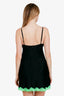Alexander Wang Black/Green Silk Lace Trim Slip Dress Size 6