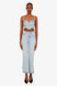 Sandro Blue Denim Star Embroidered Straight Leg Jeans Size 34