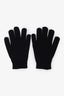 Saint Laurent Black Cashmere Skeleton Gloves
