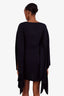 Roberto Cavalli Black Cape Beaded Neckline Dress Size 38